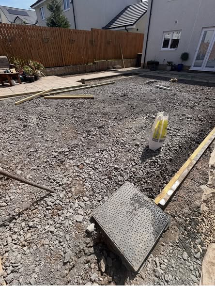 Garden before new lawn